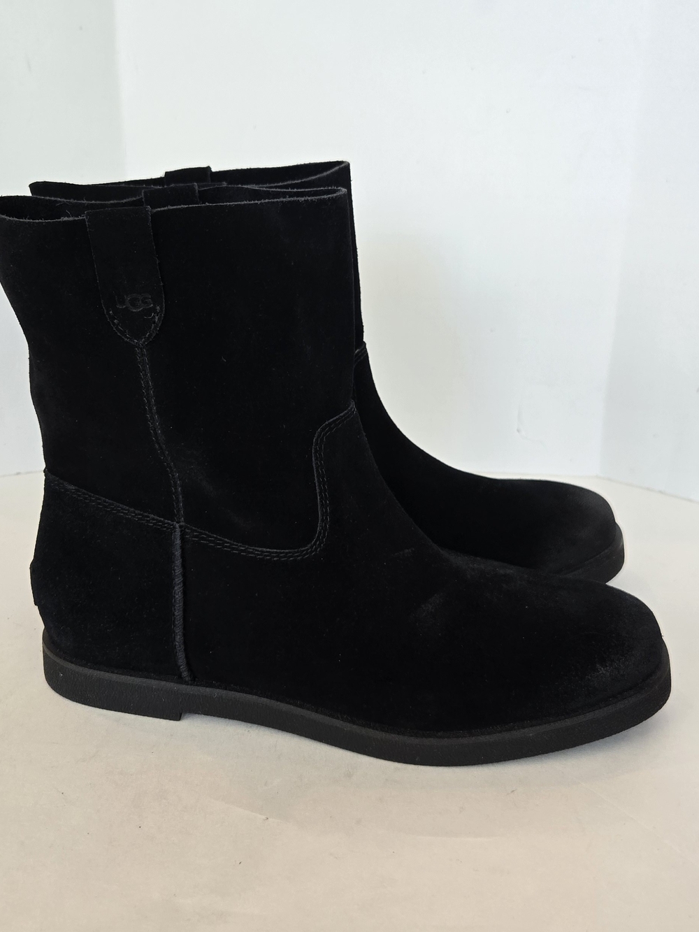 UGG Black Suede Mid-Calf Pull-On Boots - Men's